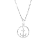 Silver Anchor And Rope Detail Bracelet